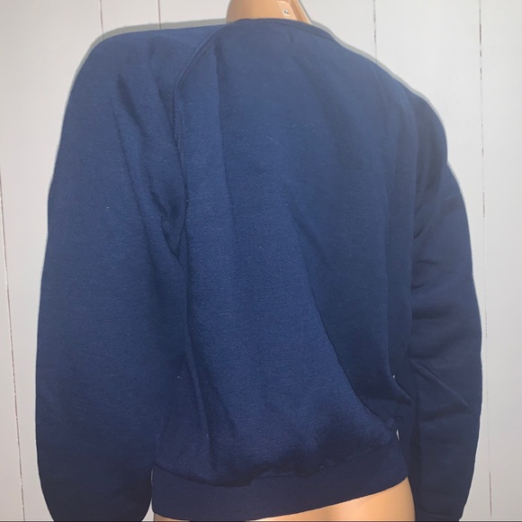 Blue fleece-lined crew neck - Picture 2 of 2